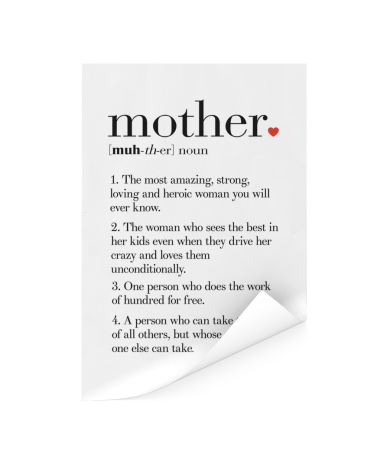 Moederdag - definitie Mother Poster