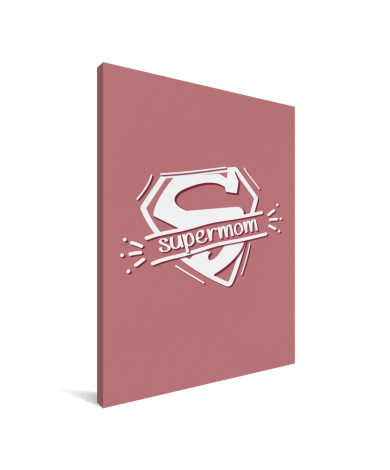Moederdag - Moederdag cadeau Supermom roze Canvas