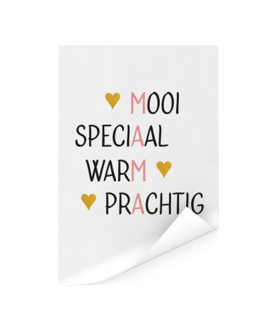 Moederdag - Mama is mooi speciaal warm prachtig Poster