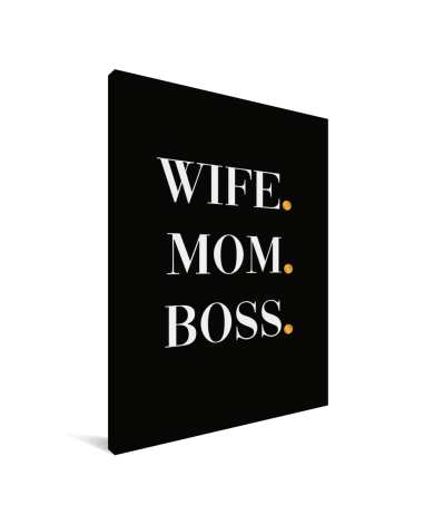 Moederdag - Wife Mom Boss Canvas