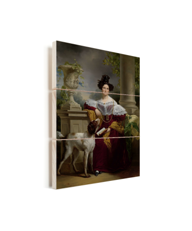 Portret van Alida Christina Assink - Schilderij van Jan Adam Kruseman Vurenhout met planken