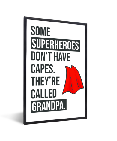 Vaderdag - Cadeau voor opa met tekst - Superheroes Fotolijst