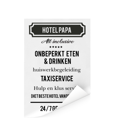 Vaderdag - cadeau papa met tekst Poster