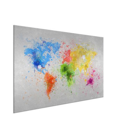 Gekleurde inkt splash aluminium