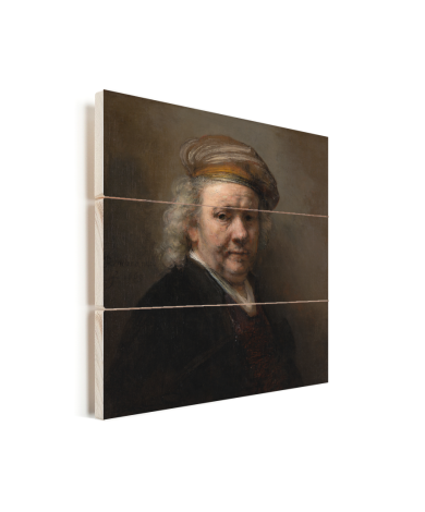 Zelfportret - Schilderij van Rembrandt van Rijn Vurenhout met planken
