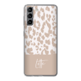 Telefoonhoesje met beige-witte dierenprint thumbnail