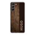 Telefoonhoesje donker hout met naam thumbnail