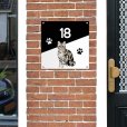 Vierkant naambordje voordeur katten thumbnail
