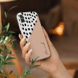 Telefoonhoesje met stippen en effen kleur thumbnail