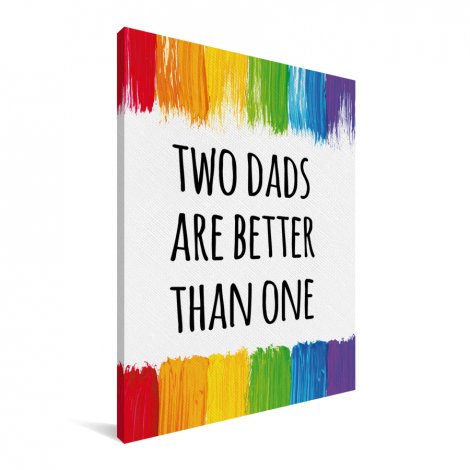Vaderdag - Two dads are better than one Canvas
