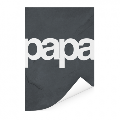 Vaderdag - Tekst en marmer - Papa Poster