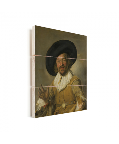 De vrolijke drinker - Schilderij van Frans Hals Vurenhout met planken
