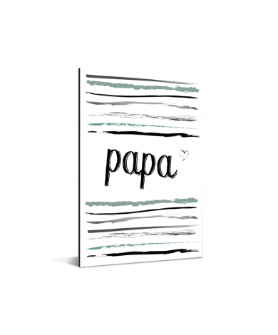 Vaderdag -tekst en strepen - Papa - voor de liefste mama Aluminium