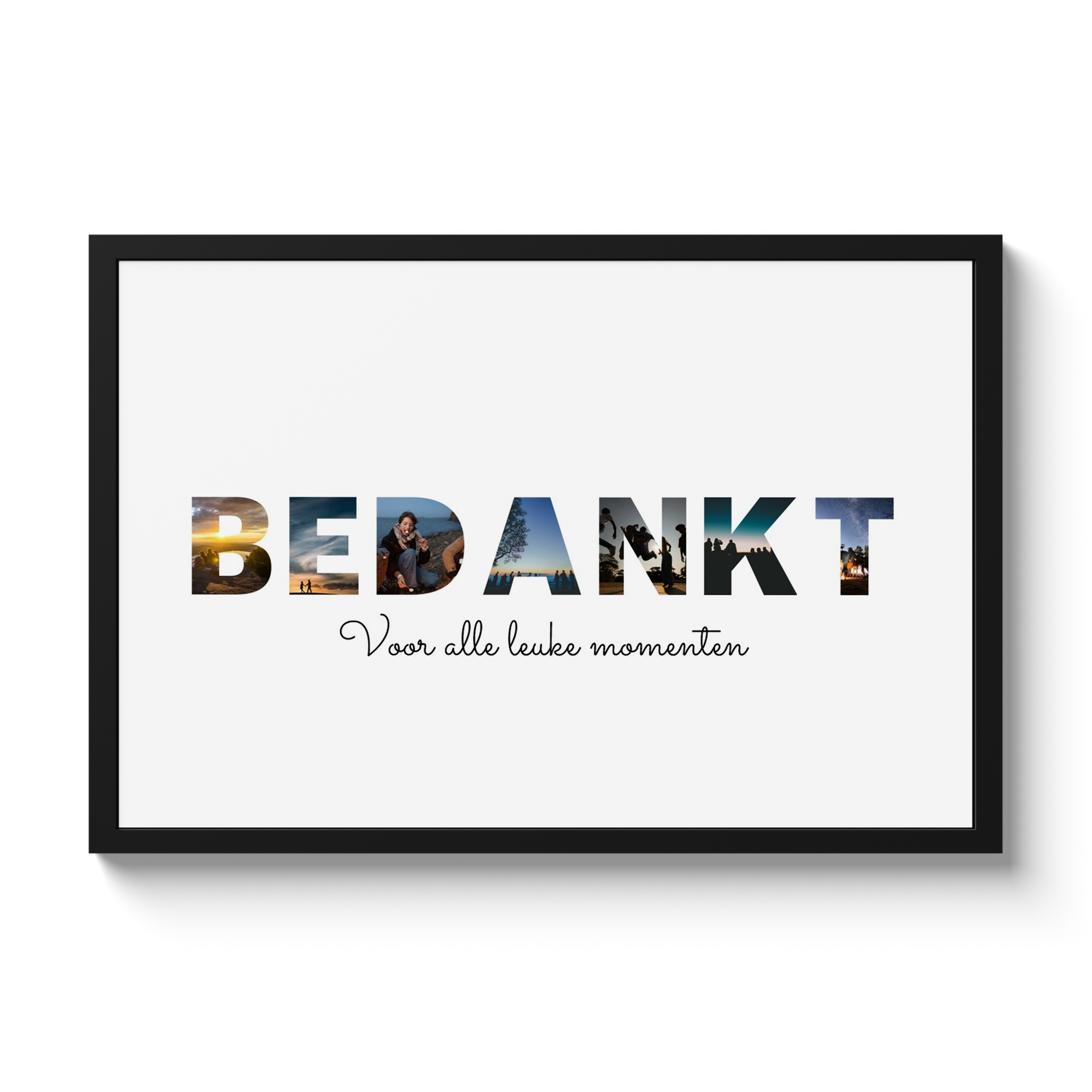 Letter collage Bedankt