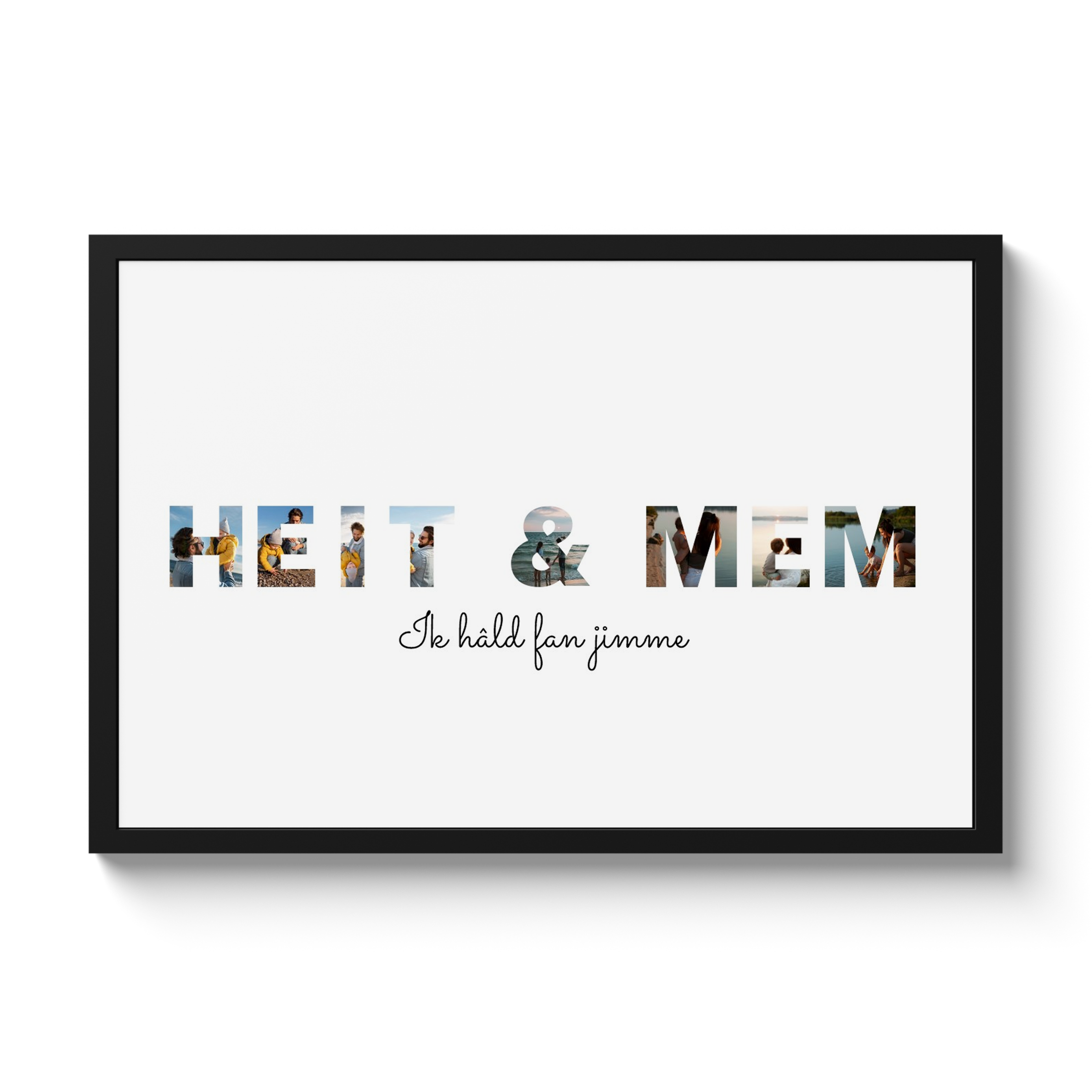 Letter collage Heit & Mem