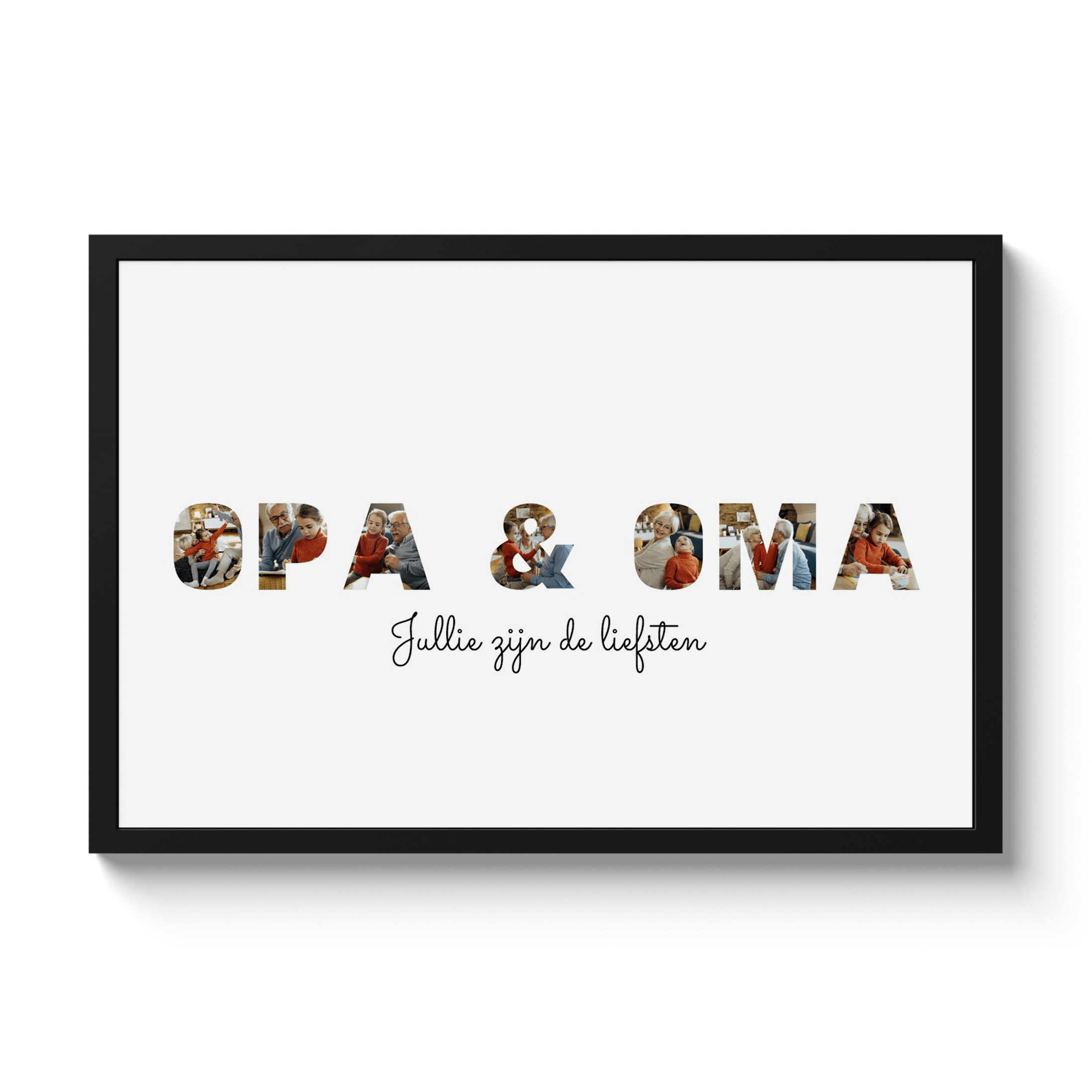 Letter collage Opa en Oma