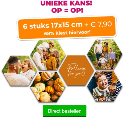 Foto op hexagon 17x15