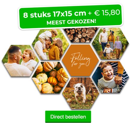 Foto op hexagon 17x15