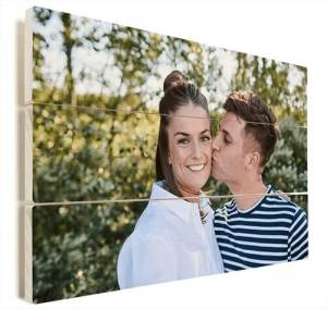 Foto op vurenhout