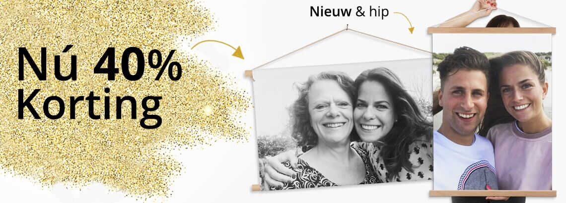 Foto op textielposter feestdagen aanbieding