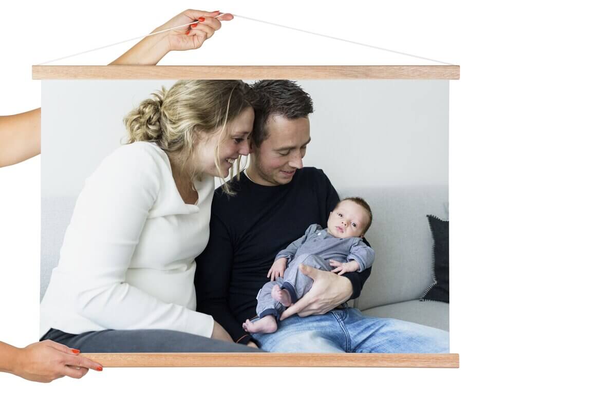 Textielposter met latten van FotoCadeau.nl
