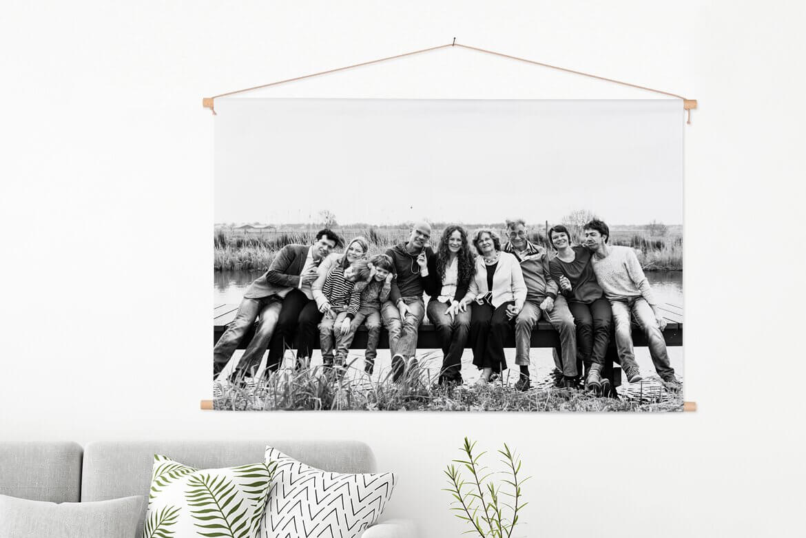 Textielposter met stokken van FotoCadeau.nl