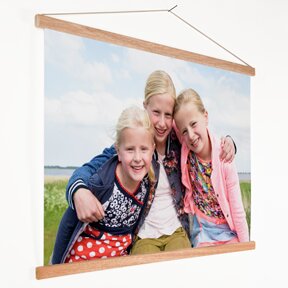 textielposter + platte latten