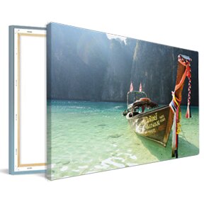 Vakantiefoto op canvas