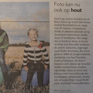 Foto kan nu ook op hout