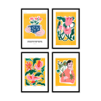 Fotowand artistiek geel - Set 4 stuks (Compleet)-thumbnail-3