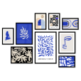 Fotowand artistiek blauw - Set 9 stuks (Compleet)-thumbnail-3