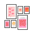 Fotowand artistiek roze - Set 6 stuks (Compleet)-thumbnail-3