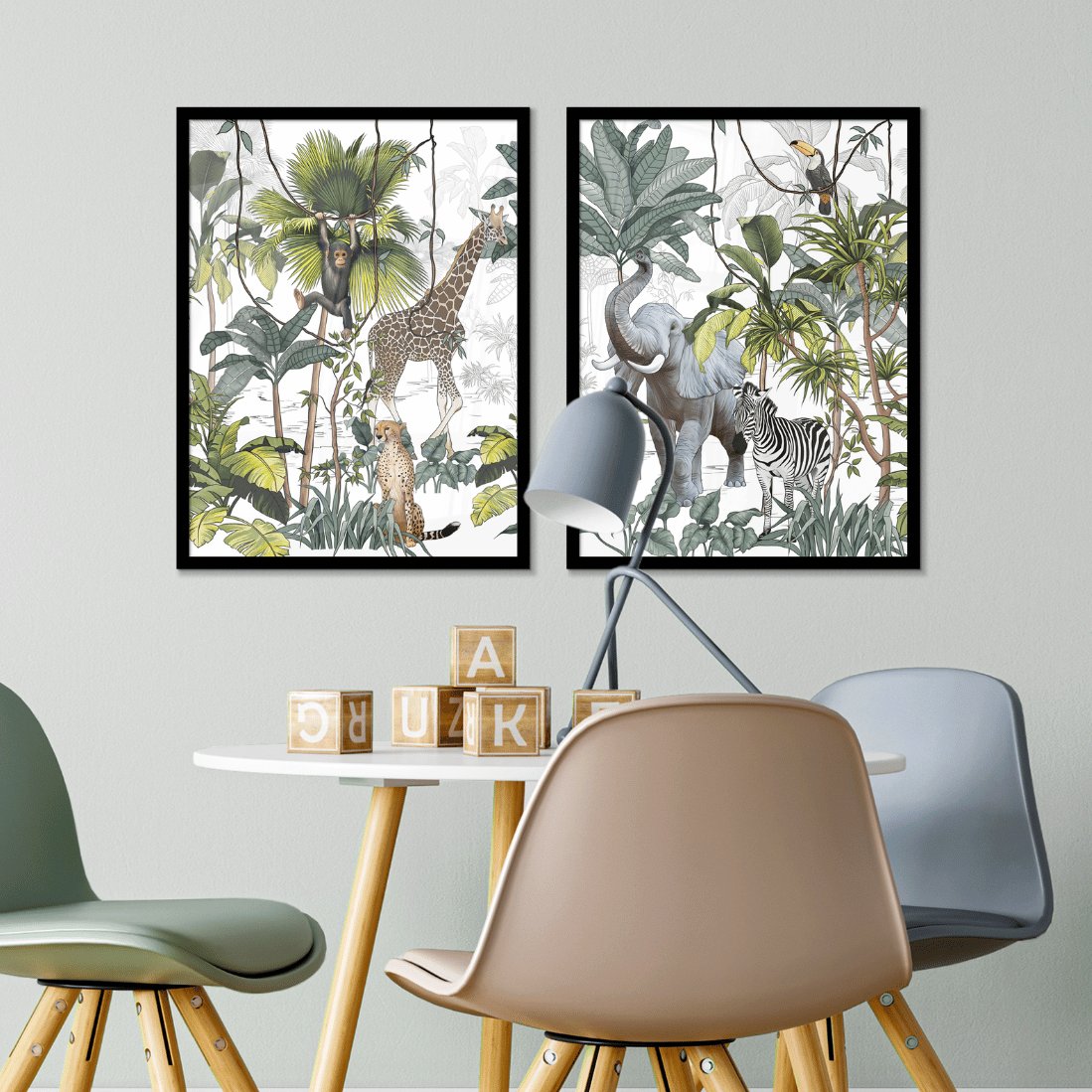kleurrijke jungle