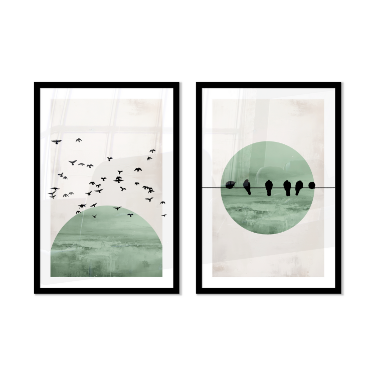 Fotowand vogels van vrijheid - Set 2 stuks (Compleet)-3
