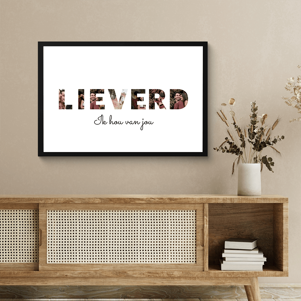 Poster met lijst - Lieverd