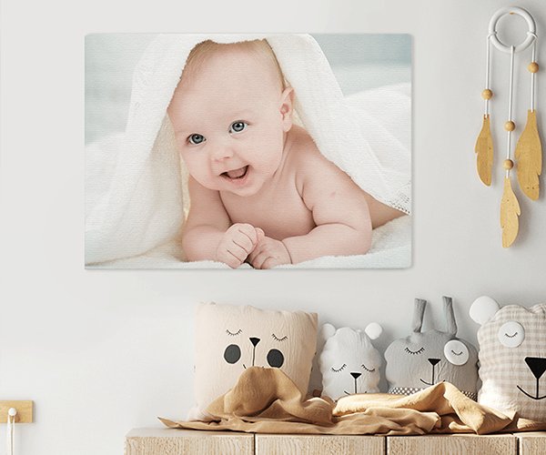 babyfoto op canvas
