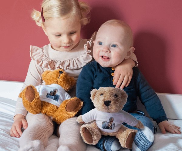 babyfoto op teddybeer