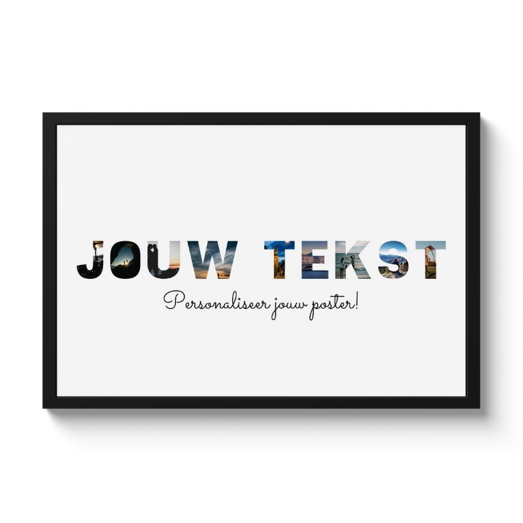 Poster met lijst - eigen tekst