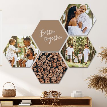 Hexagon collage
