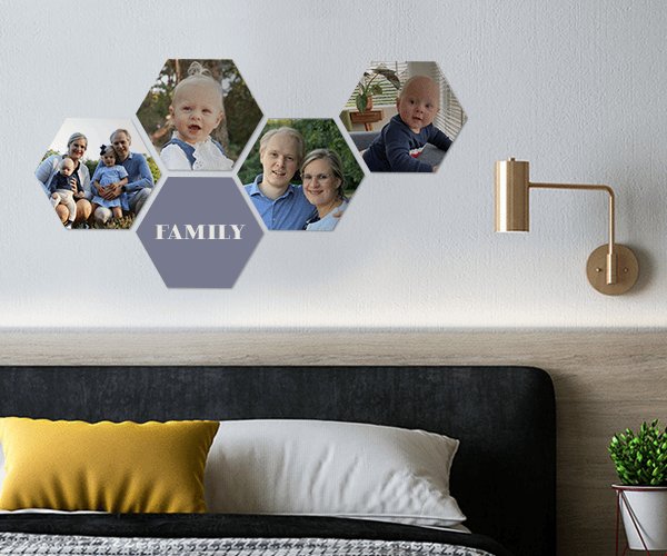 foto op hexagon