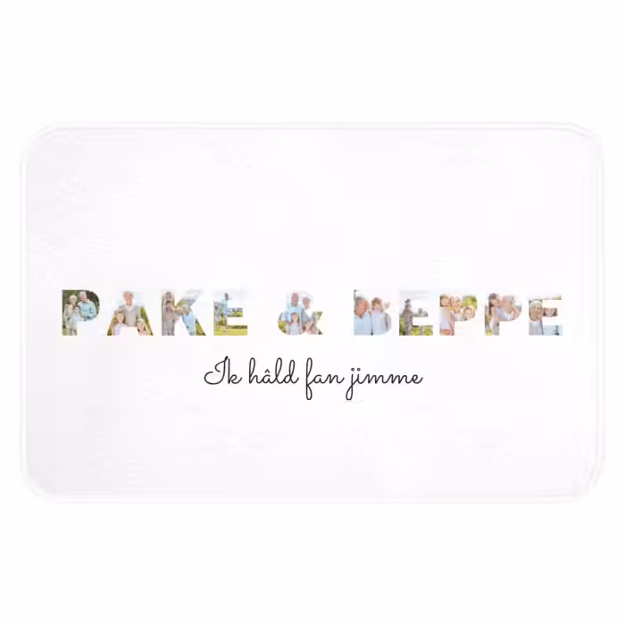 Gepersonaliseerde WC Mat - Pake & Beppe - Lettercollage