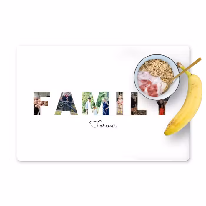 Gepersonaliseerde placemat - 6 stuks -  Family - Lettercollage