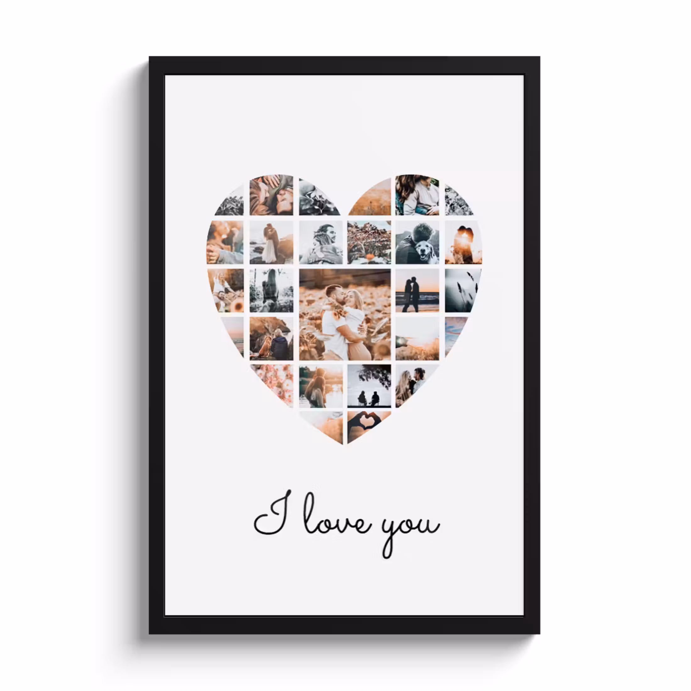 Foto in lijst – Hart collage