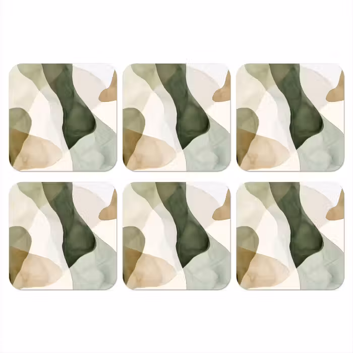Onderzetter - Japandi - Abstract - Groen