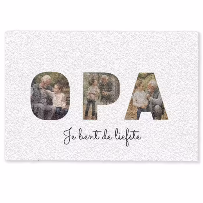 Gepersonaliseerde deurmat - Opa - Lettercollage