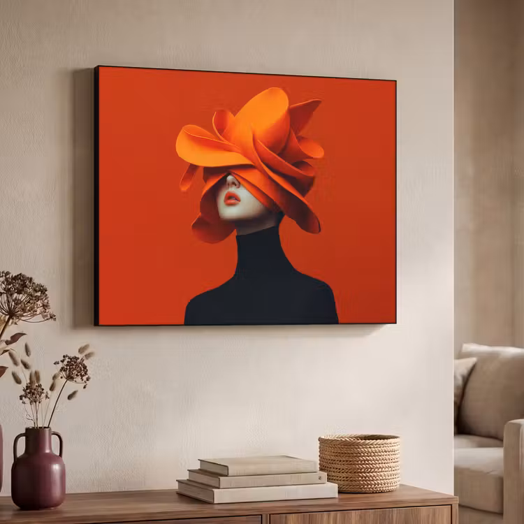 Art Frame - Oranje - Hoed - Vrouw — 4
