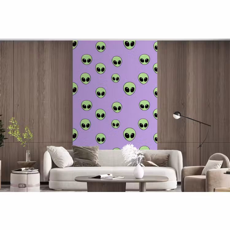 Behang - Alien - Retro - Lila — 3