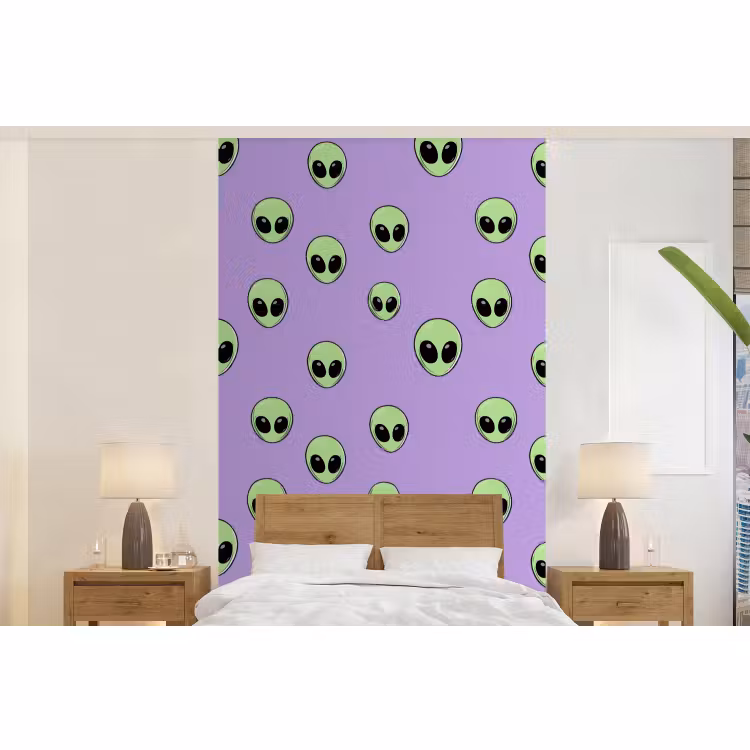 Behang - Alien - Retro - Lila — 5