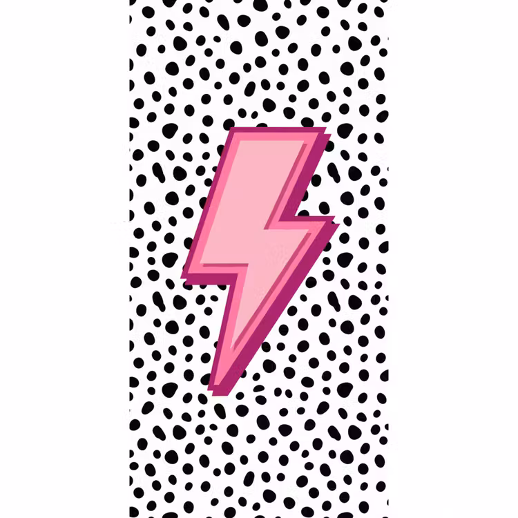 Behang - Bliksem - Roze - Stippen — 2