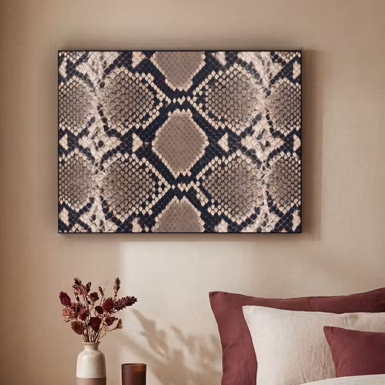 Art Frame - Slangenprint - Python - Bruin — 2